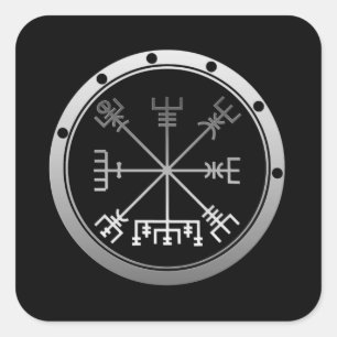 Vegvisir Viking Compass Vierkante Sticker