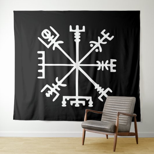 Vegvísir (Viking Kompas) Wandkleed (In Situ (horizontaal))
