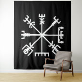 Vegvísir (Viking Kompas) Wandkleed (In situ)