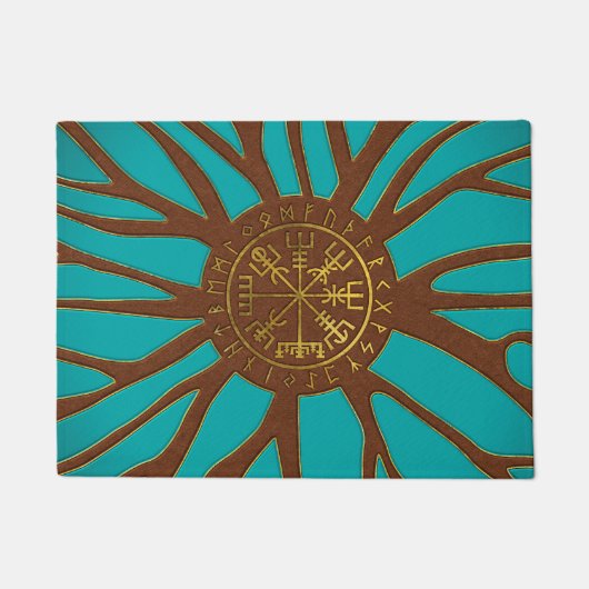 Vegvisir - Viking Navigation Compass Deurmat (Voorkant)