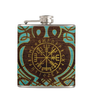 Vegvisir - Viking Navigation Compass Heupfles