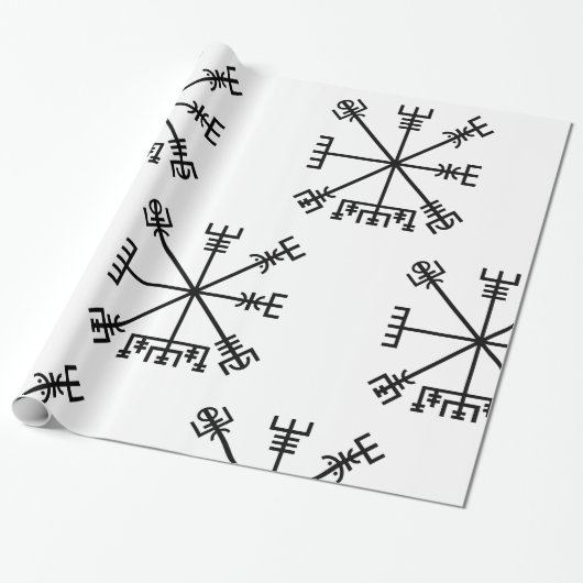Vegvisir Viking Symbol Cadeaupapier (Uitgerold)