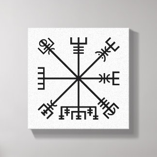 Vegvisir Viking Symbol Canvas Afdruk