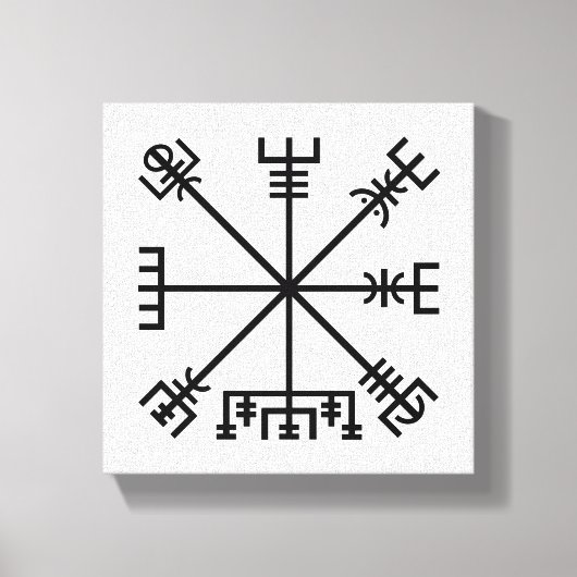Vegvisir Viking Symbol Canvas Afdruk (Voorkant)
