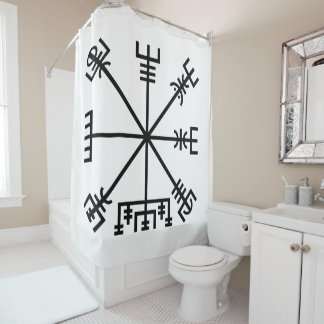 Vegvisir Viking Symbol Douchegordijn