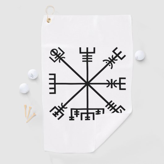 Vegvisir Viking Symbol Golfhanddoek (Insitu)