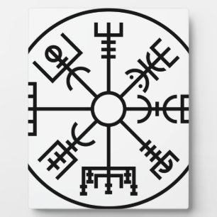 vegvisir Viking Symbol Norse Shield Odin Fotoplaat