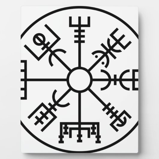 vegvisir Viking Symbol Norse Shield Odin Fotoplaat (Voorkant)