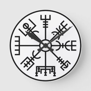 vegvisir Viking Symbol Norse Shield Odin Ronde Klok