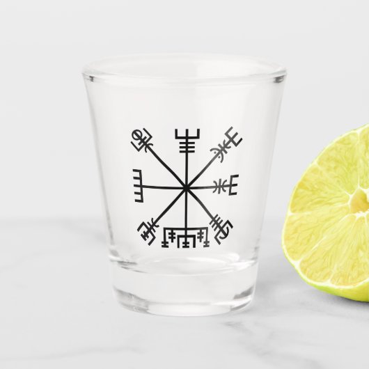 Vegvisir Viking Symbol Shot Glas (Voorkant)