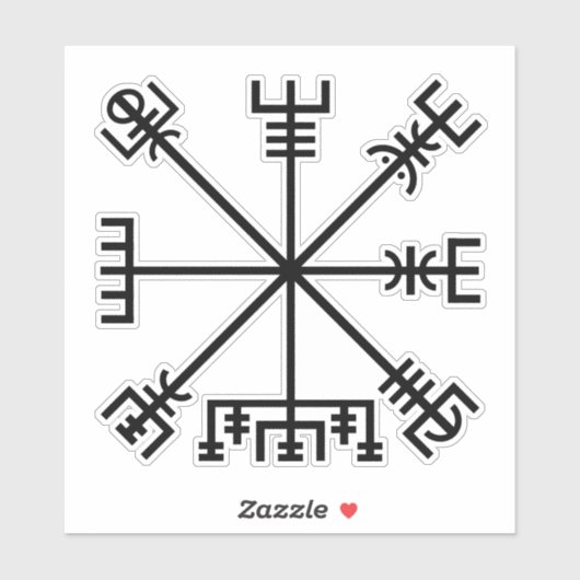 Vegvisir Viking Symbol Sticker (Vel)