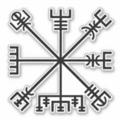 Vegvisir Viking Symbol Sticker (Voorkant)