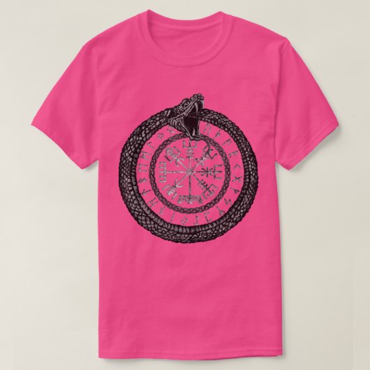 Vegvisir with Ouroboros and runes T-shirt (Design voorkant)