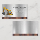 Véhicule de construction| Carte de visite boulons  (Devant / Derrière)