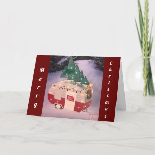 VÉHICULE DE LOISIRS cool CARTE DE SALUT DE NOËL