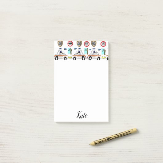 Véhicule de police Post-it Notes (Sur un bureau)