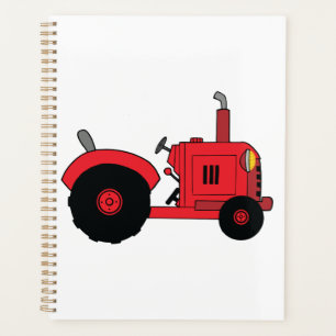 Véhicule tracteur de ferme rouge