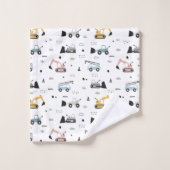 Véhicules de construction mignons motif sans coutu (Gant de toilette)