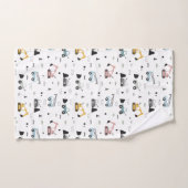 Véhicules de construction mignons motif sans coutu (Serviette à main)