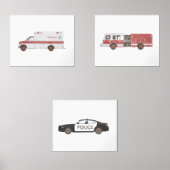 Véhicules d'urgence Salle pour enfants Décor (Recto)