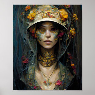 Veil Dark Gothic Fantasy Art Poster