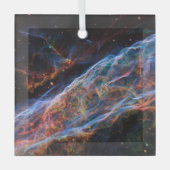 Veil Nebula Supernova Remnants Hubble Telescope Glas Ornament (Voorkant)