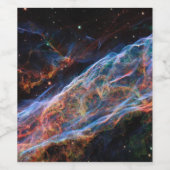 Veil Nebula Supernova Remnants Hubble Telescope Wijn Etiket (Enkel label)