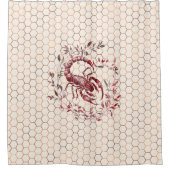 Veil of Mystery: Elegant Scorpio Douchegordijn (Voorkant)