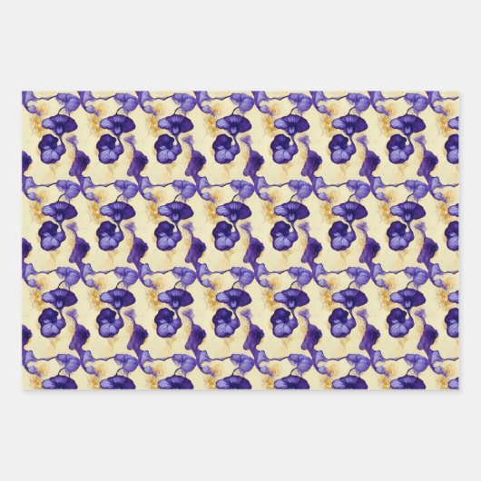 Veilchen Geschenkpapier Set Inpakpapier Vel (Voorkant 3)