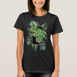 Veiled Chameleon Tropical Retro T-shirt