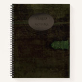 Veiled Notions: Dark Academia Moss Velvet Journal (Devant)
