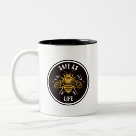 Veilig als het leven tweekleurige koffiemok