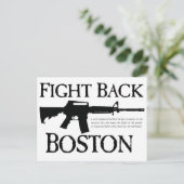 VEILIG BACK BOSTON! BRIEFKAART (Staand voorkant)