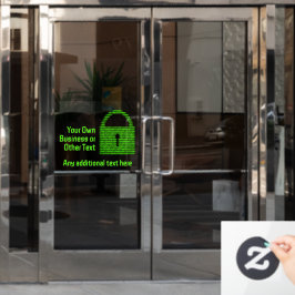 Veilig digitaal slot in machinecodebedrijf raamsticker