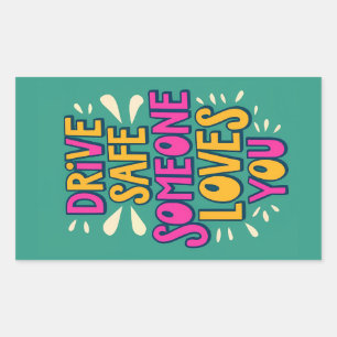 Veilig iemand houdt van je rechthoekige sticker