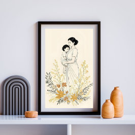 Veilig in haar omhelzing poster