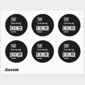 Veilig in nachtslaap met een technicus ronde sticker (Vel)