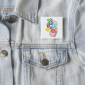 Veilig met me Cogs Square Button (In situ)