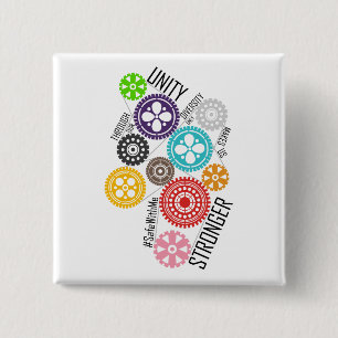 Veilig met me Cogs Square Button