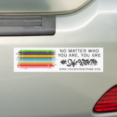 Veilig met me vlag Bumpersticker (Op auto)
