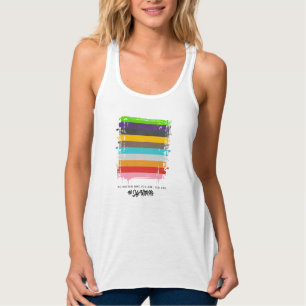 Veilig met mij vlag Racerback Tank voor vrouwen