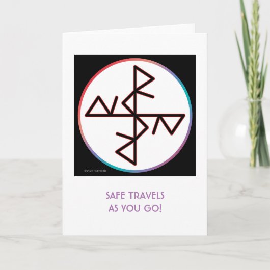 Veilig reizen en Wenskaart voor evenwicht Bedankkaart (Voorkant)