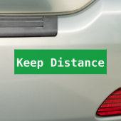 veilig rijden afstand groene bumper sticker (Op auto)