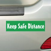 veilig rijden afstand groene bumper sticker (Op auto)