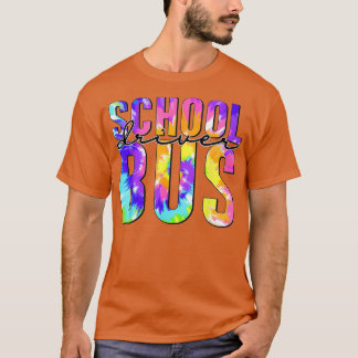 Veilig rijden terug naar school Tie Dye School Bus T-shirt