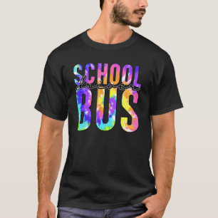 Veilig rijden terug naar school Tie Dye School Bus T-shirt