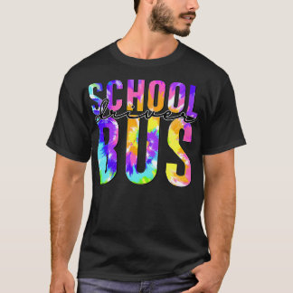 Veilig rijden terug naar school Tie Dye School Bus T-shirt