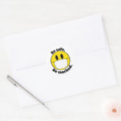 Veilig zijn, geïllustreerd ronde sticker (Envelop)