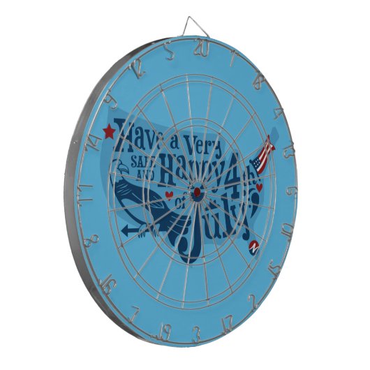 Veilige en gelukkige 4 juli dartbord (Voorkant Links)