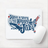 Veilige en gelukkige 4 juli muismat (Met muis)